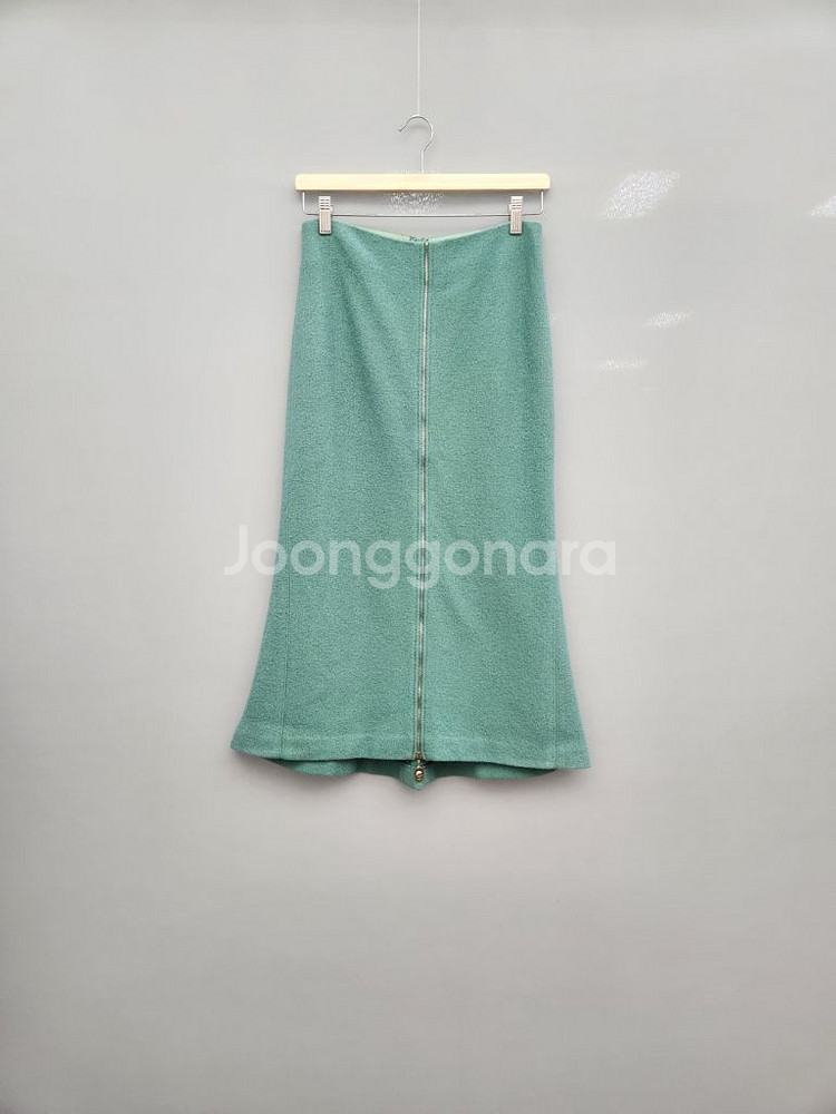 듀엘 민트컬러 지퍼 포인트 스커트--0