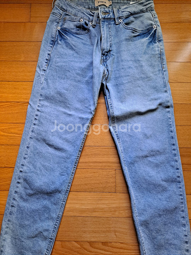 지오지아 청바지 남성 테이퍼드 미라클 데님 팬츠_AEF1DP1101 라이트블루 78사이즈--2