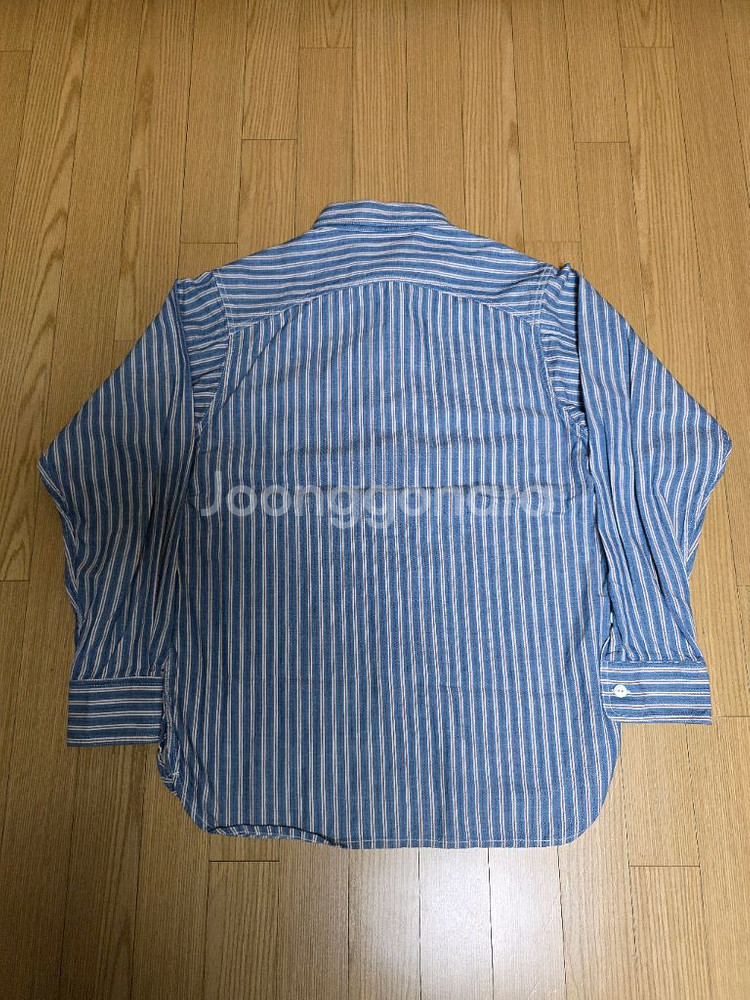 쿠쉬맨 인디고 스트라이프 워크 셔츠 Lot.25701--1