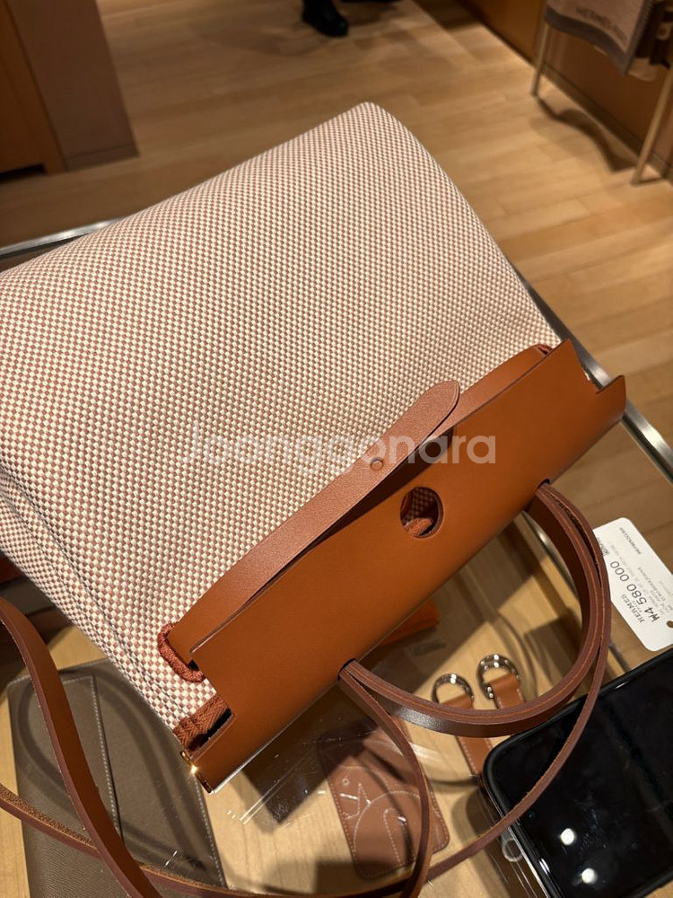 에르메스 에르백31 에크류 베쥬 포브 k각인--5