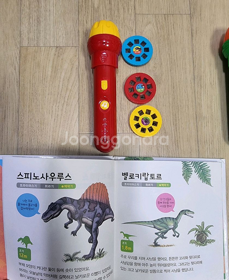 애플비 생생 손전등 사운드북 3개(공룡,곤충,바다동물)+타이거 프로젝트 손전등 장난감(동물,공룡 등)--1