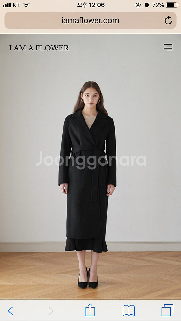 나는꽃 아이오네 핸드메이드 코트 블랙--0