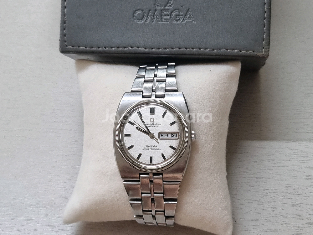 오메가 컨스틸레이션(금베젤) 오토메틱 시계--0