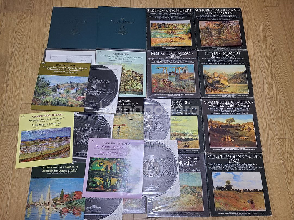 인터코드사(서라벌 레코드) 클래식 LP 전집(60장) + 해설서2권 + 서비스 기타LP4장--1