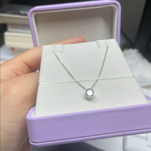 14k 화이트골드 목걸이