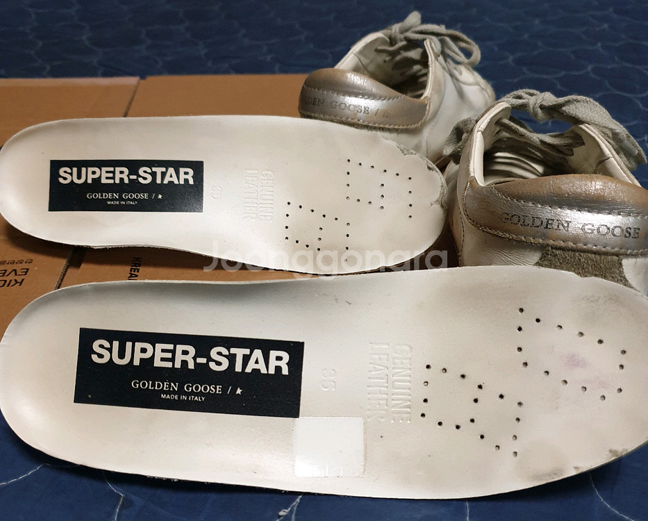 골든구스 슈퍼스타 실버탭 화이트 스니커즈 35 (225)--6