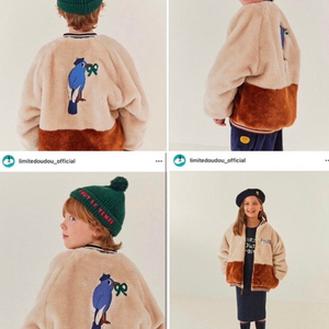 리미떼두두 리본버드 양면점퍼 xl