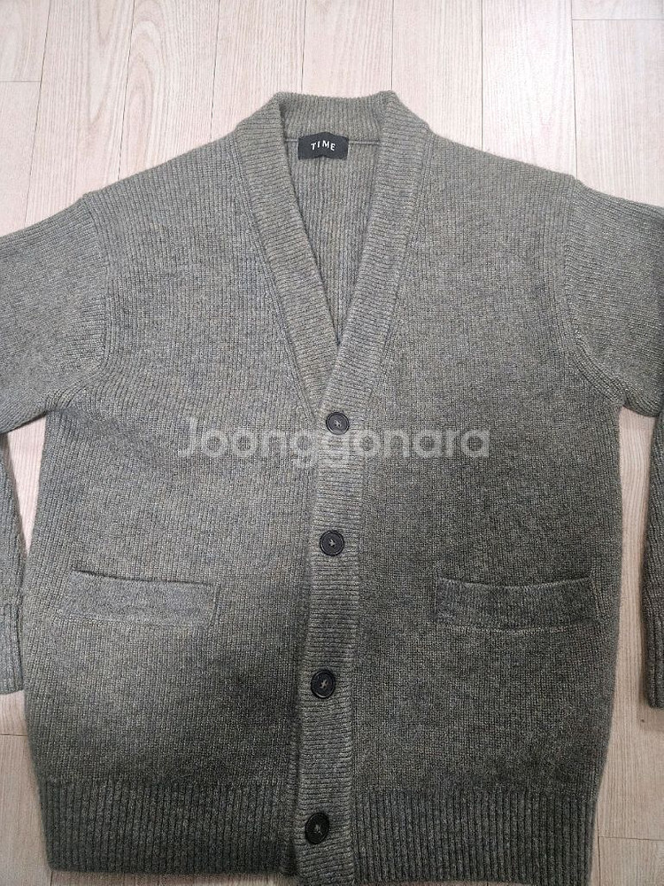 타임옴므 알파카 블렌드 가디건 팝니다--3