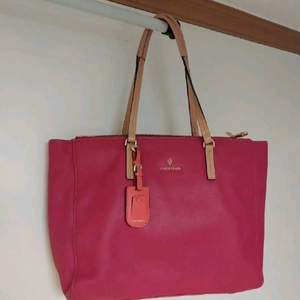 여성 빈치스벤치 천연소가죽 핑크 숄더백, 쇼퍼백