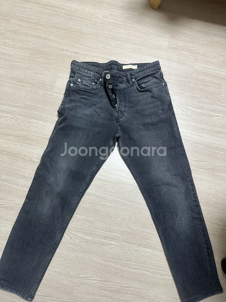 올세인츠 흑청 슬림핏 데님 팬츠--0