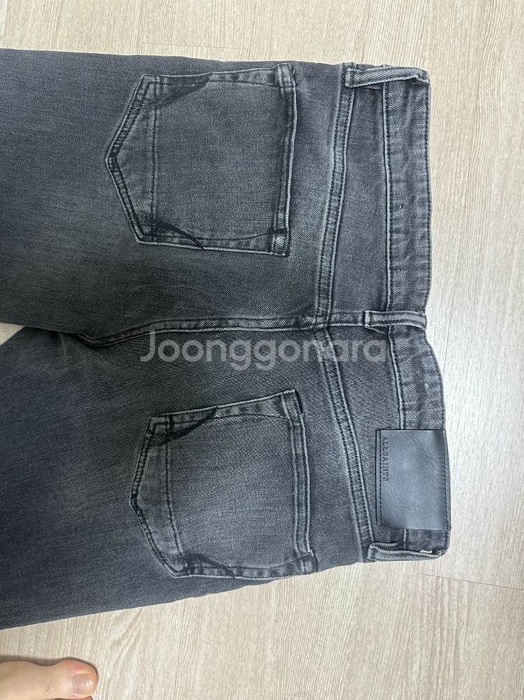 올세인츠 흑청 슬림핏 데님 팬츠--2