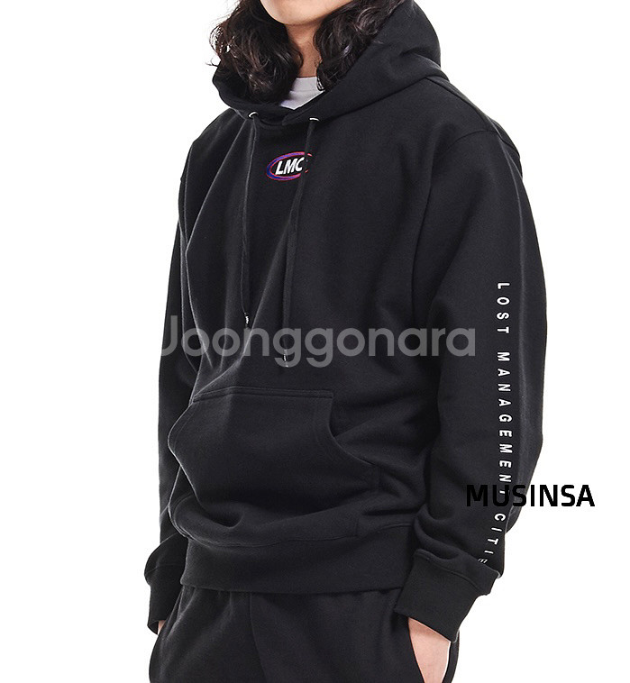 [새상품] LMC GLOW EMB HOODIE black / 엘엠씨 후드티 검정색 검은색 블랙 로고 자수 빈티지--8
