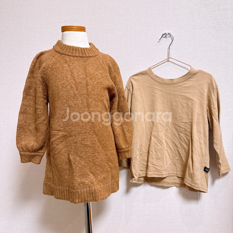 자라 니트원피스 2-3Y (98사이즈) + 오뜨베베 기본티--2