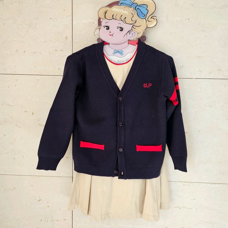 여학생 교복 세트 (코트+조끼+치마)--1