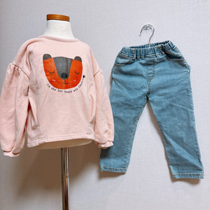 100사이즈 여아옷)보세티+청바지 일괄