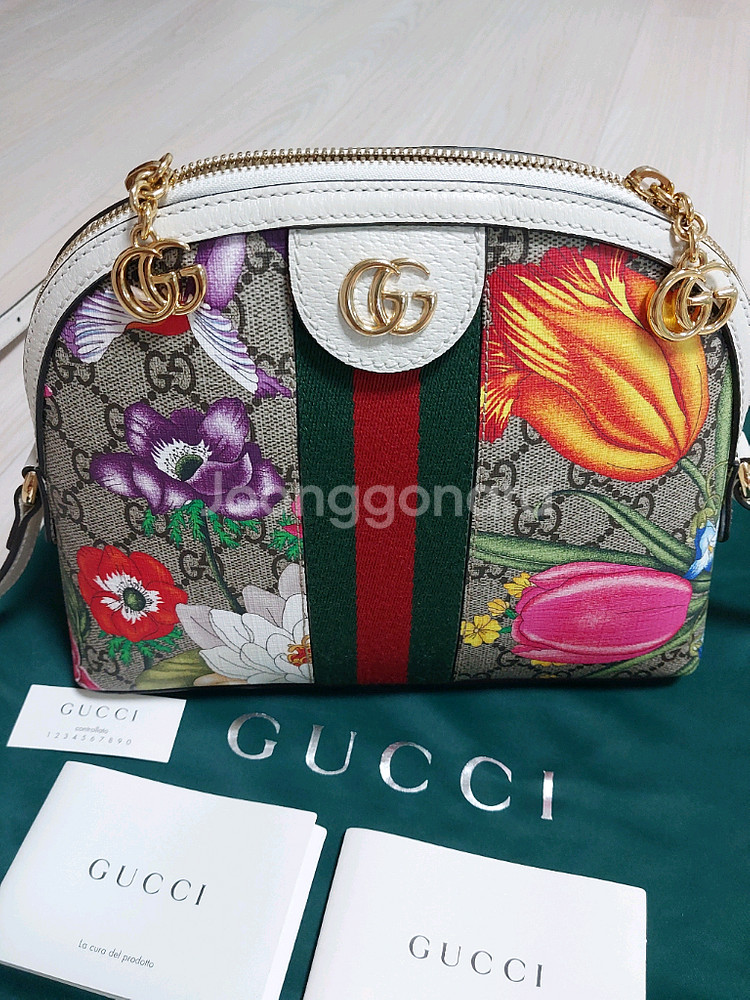 (정품)구찌 오피디아 플로라 돔 스몰 크로스백 499621--0