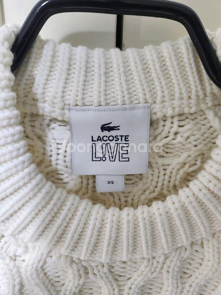 XS(90)라코스테 라이브 여성 케이블 니트 스웨터--2