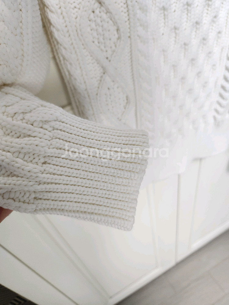 XS(90)라코스테 라이브 여성 케이블 니트 스웨터--4