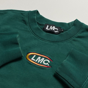 LMC GLOW EMB SWEATSHIRT green / 엘엠씨 스웻셔츠 스웨트셔츠 맨투맨 초록색 녹색 로고 자수