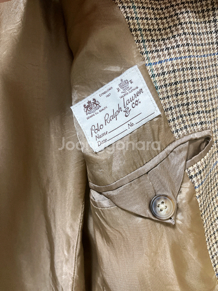 폴로 랄프로렌 여성 린넨 하운드투스 트위드 자켓 블레이저 수트--6