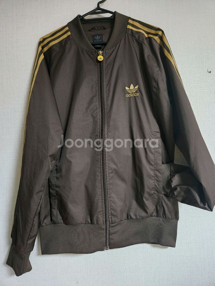 아디다스 올드스쿨 클래식 브라운 골드라인 트랙탑--0
