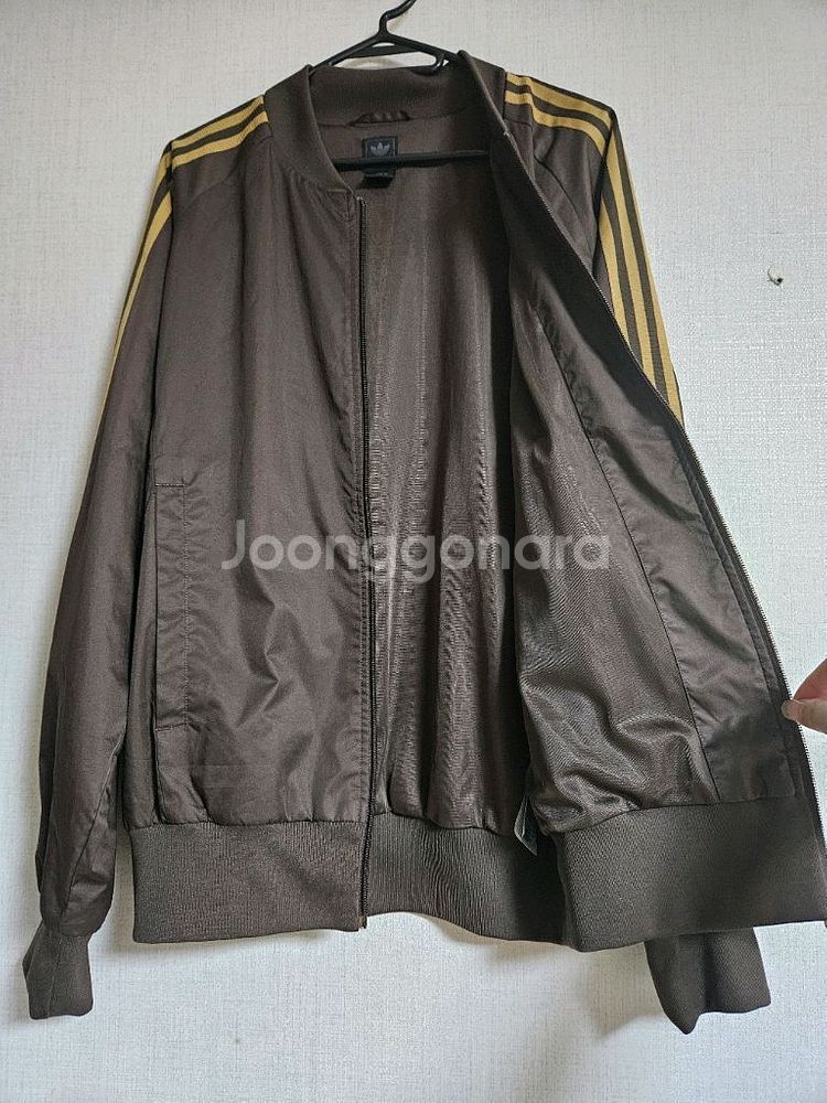 아디다스 올드스쿨 클래식 브라운 골드라인 트랙탑--1