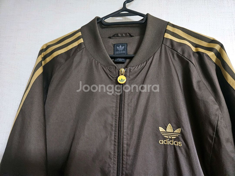 아디다스 올드스쿨 클래식 브라운 골드라인 트랙탑--2