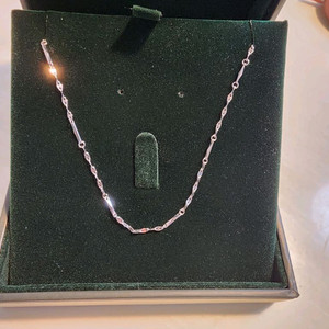 14k 화이트골드 체인 목걸이