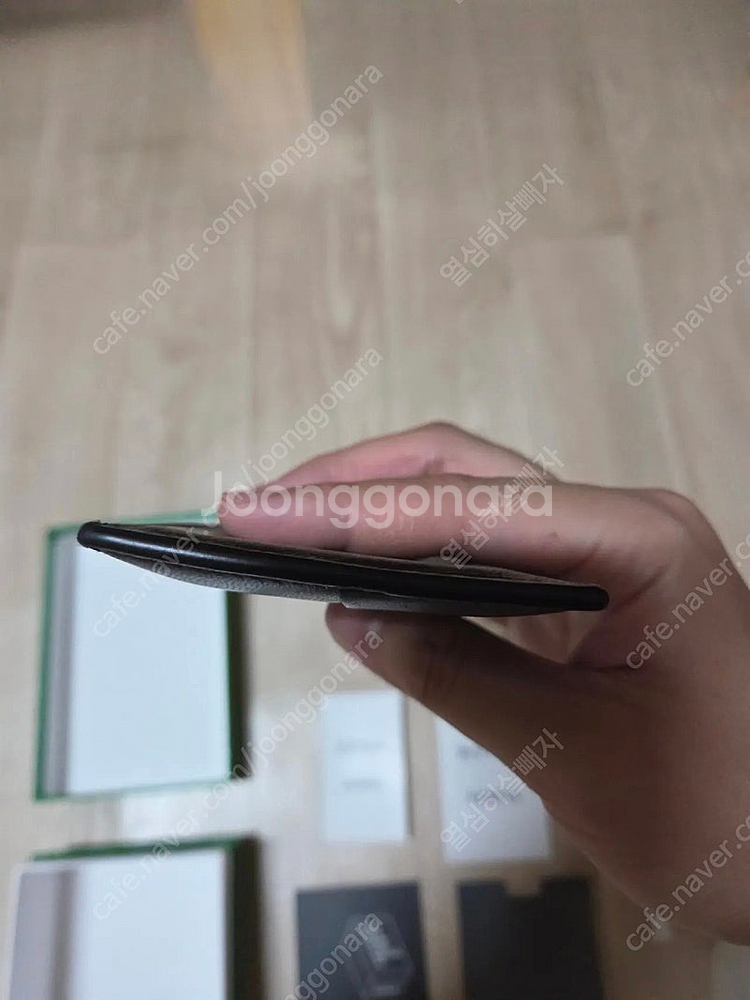 (마지막 가격내림)보테가 베네타 카드 케이스 램스킨 & 카프스킨 블랙--8