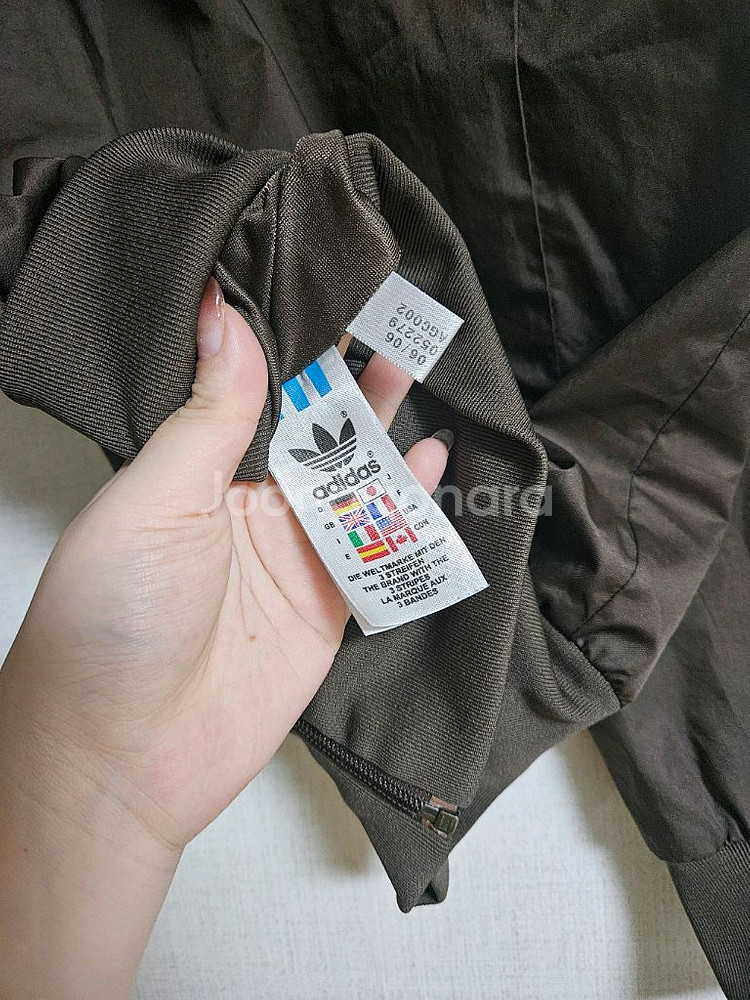 아디다스 올드스쿨 클래식 브라운 골드라인 트랙탑--10