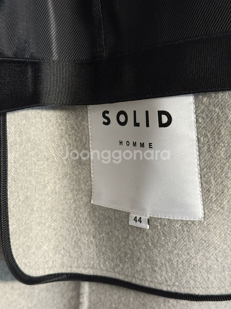 솔리드 옴므 캐시미어 블렌드 핸드메이드 오버핏 코트--3