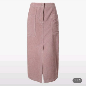 써스데이아일랜드 핑크 코듀로이 스커트 S새상품