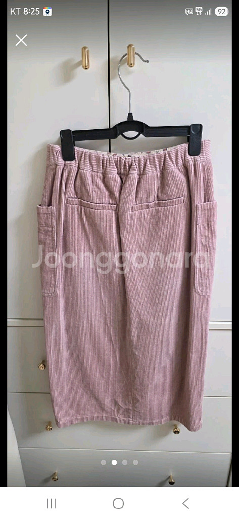 써스데이아일랜드 핑크 코듀로이 스커트 S새상품--2