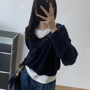 시에 플루오 알파카 니트 네이비 SIE