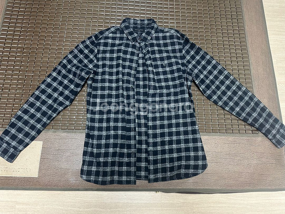 올세인츠 체크 남방 셔츠 블랙--0