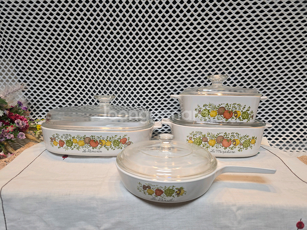 단종 코닝 퍼스트 오브 라이프 내열냄비 4점--1