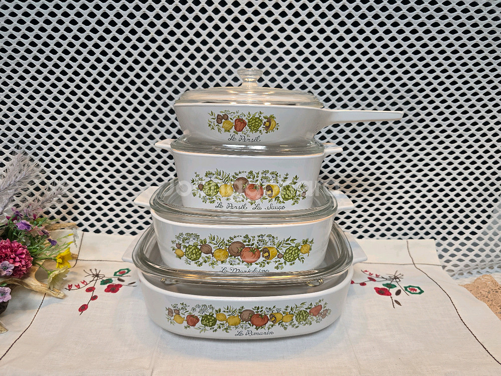 단종 코닝 퍼스트 오브 라이프 내열냄비 4점--0