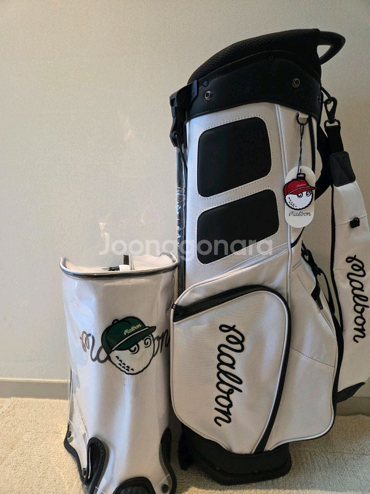 국내당일발송 말본골프백 캐디백 경량 화이트--1