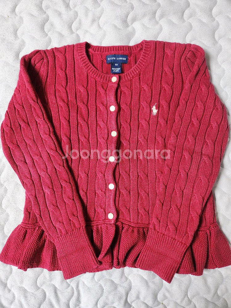 폴로 랄프로렌 여아 케이블 니트 가디건 120사이즈(6~7세)--0