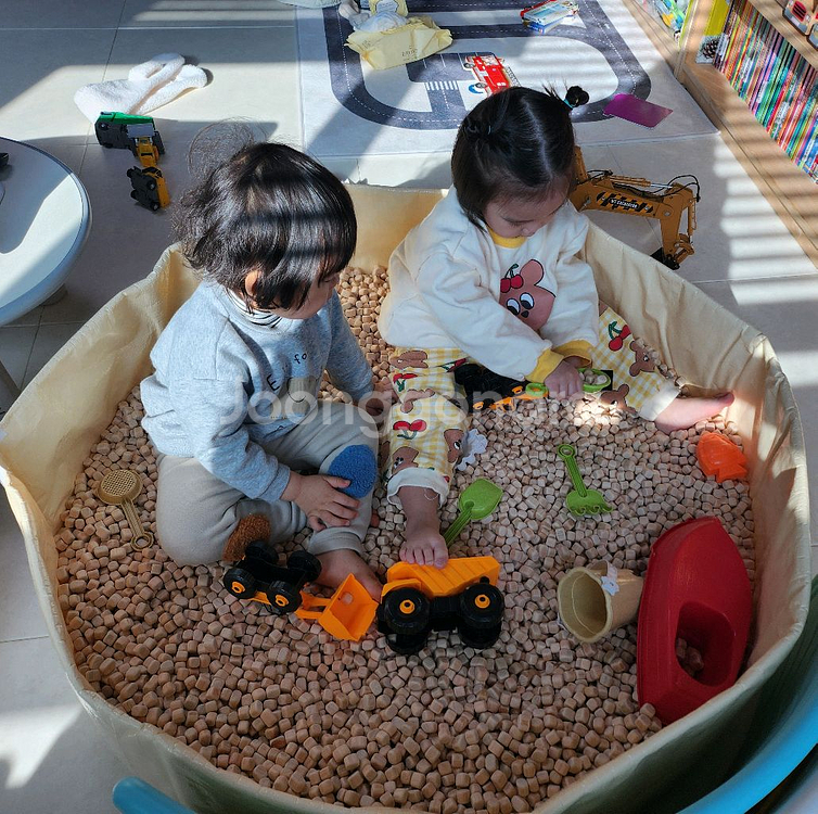 프리미엄 편백 놀이터 15kg + 놀이풀장 + 덮개--2