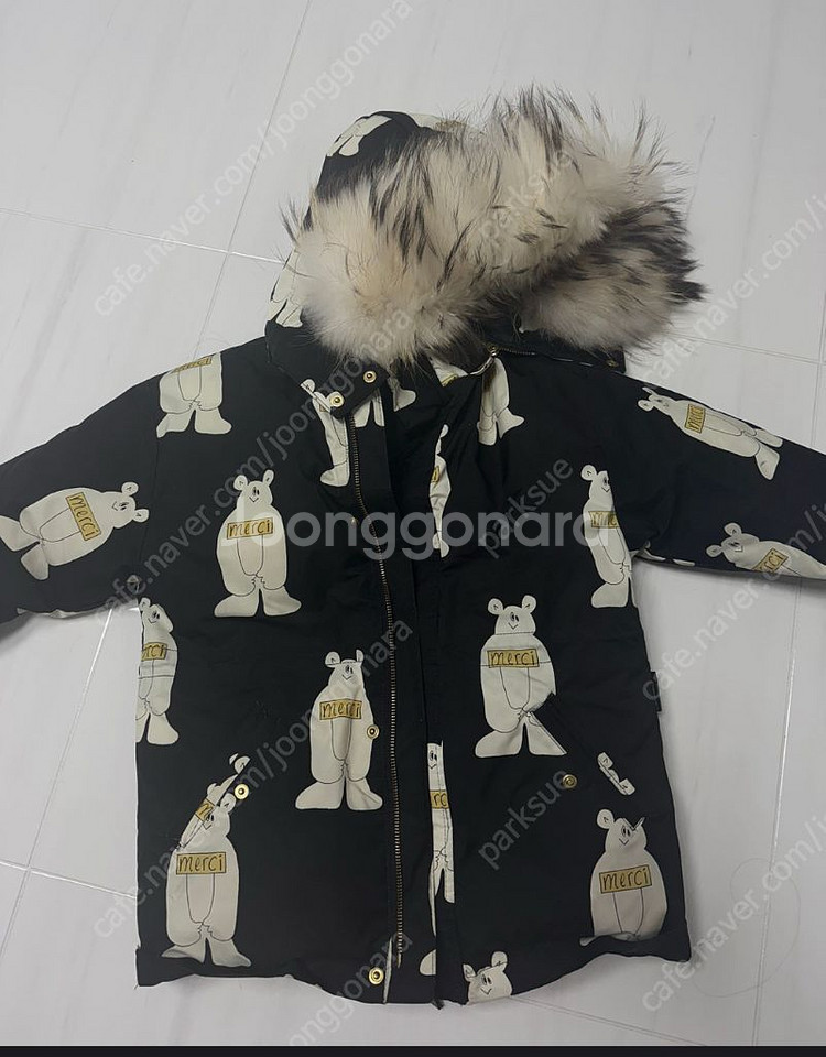 리미떼두두 베어패딩 라쿤퍼 M사이즈--0