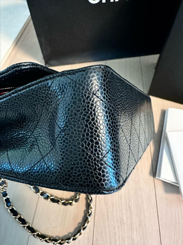 샤넬 클래식백 미듐 금장 풀박스--4