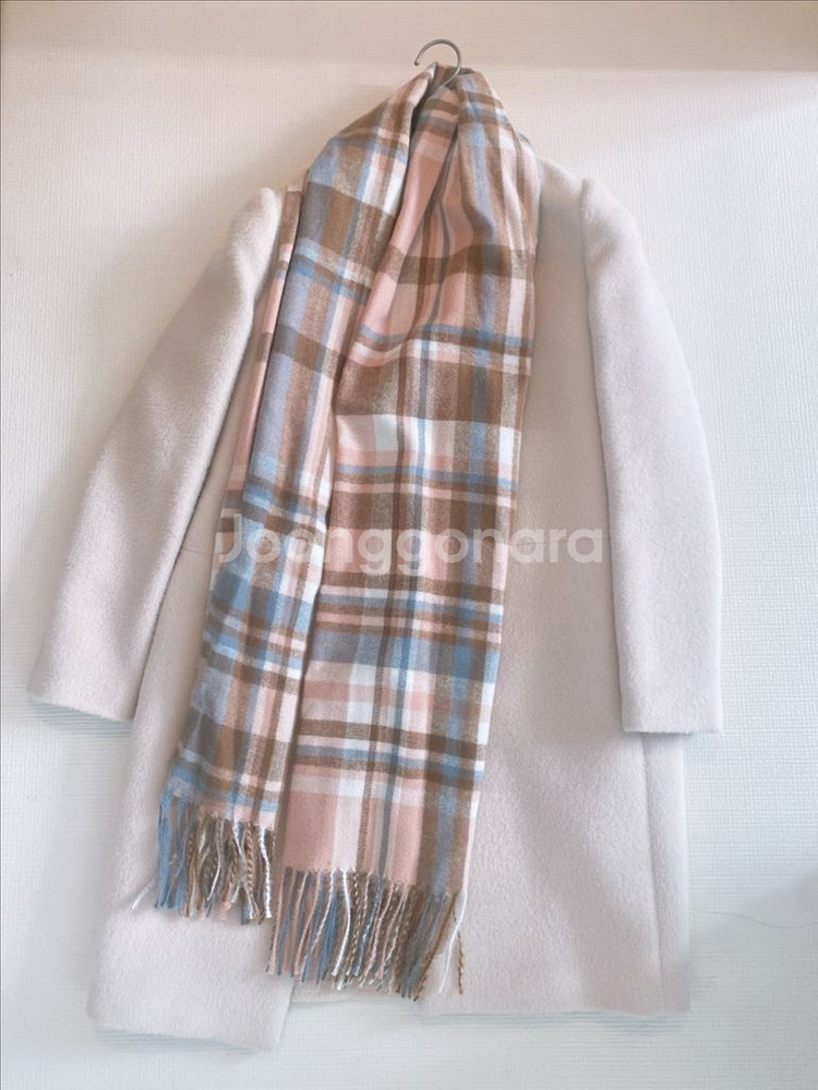 단아한 겨울코트) 모조에스핀 연핑크 울코트 55--4