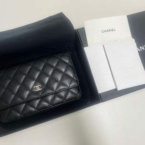 샤넬 woc 블랙 은장