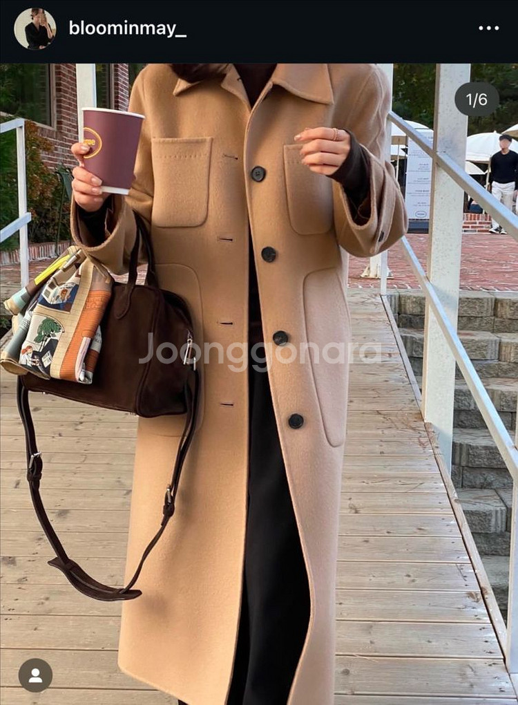 새상품) 블룸인메이 소르티 핸드메이드 코트M-카멜베이지--0