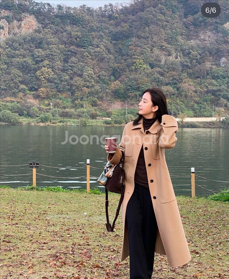 새상품) 블룸인메이 소르티 핸드메이드 코트M-카멜베이지--1