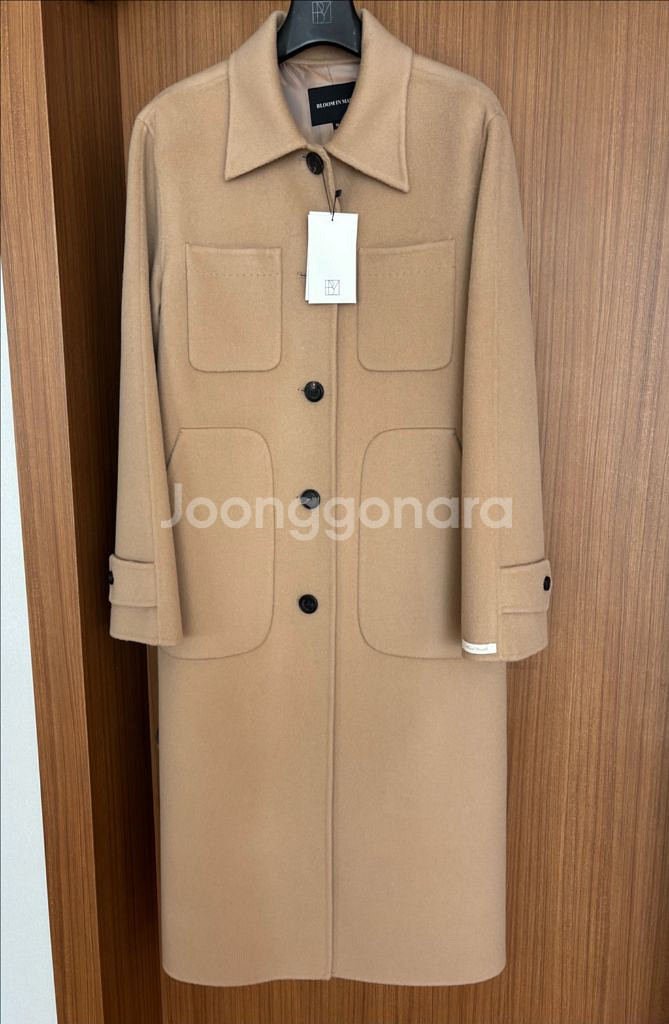 새상품) 블룸인메이 소르티 핸드메이드 코트M-카멜베이지--3