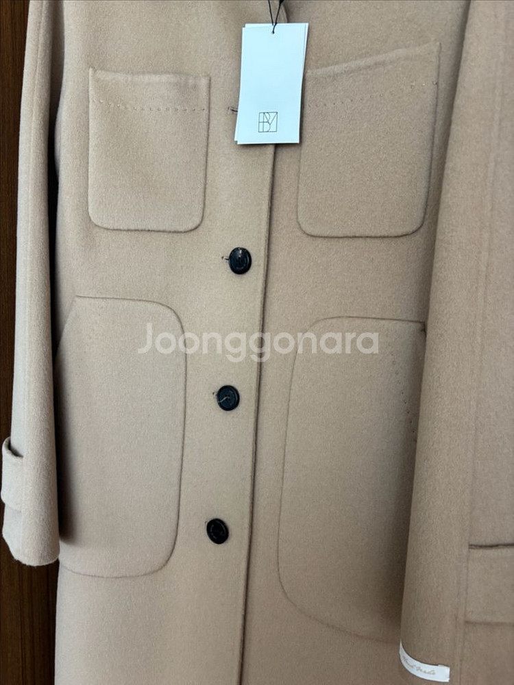 새상품) 블룸인메이 소르티 핸드메이드 코트M-카멜베이지--5