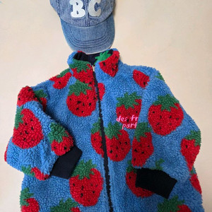 보보쇼즈 청캡 52+베베베베 딸기양면후리스xs일괄