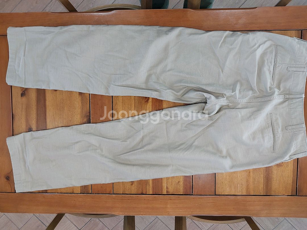 무신사 무탠다드 백사틴 오피서 치노 팬츠 베이지 28인치--4